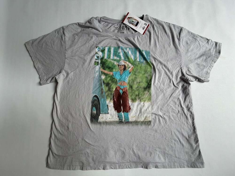 Shania Twain Gray Graphic Band Tee Country Concert XL